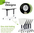 Foldable Conference Room Tables,Flip Top Mobile Training Table,Modern Meeting Table with Silent Wheels,Mobile Conference Tables,47.2 "x23.6 x 29.5 Meeting Room Tables for Office Training (8pack)