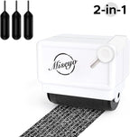 Miseyo Identity Theft Protection Roller Stamp Guard Your ID - White(3 Refill Ink Included)