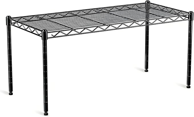 VANZBON 1-Tier Wire Shelf Rack,30" Wx14 Dx17 H,Single Metal Shelves Rack,Height Adjustable Metal Wire Shelving Unit and Storage KOR Kitchen,Cabinet,Countertop,Under-Sink,Closet,Pantry,Studio