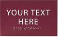 ADA CENTRAL SIGNS - 6" X4" Personalized Custom Sign- Tactile Graphics Grade 2 Braille Text | ADA Compliant Wall Mount Plastic Signs For Schools, Offices, Businesses, Apartments & Restaurants