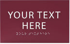 ADA CENTRAL SIGNS - 6" X4" Personalized Custom Sign- Tactile Graphics Grade 2 Braille Text | ADA Compliant Wall Mount Plastic Signs For Schools, Offices, Businesses, Apartments & Restaurants