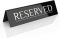 12 Reserved Table Signs – Black Stainless Steel with Silver Mirror Lettering | Elegant, Durable & Reusable Reserved Signs for Wedding Receptions & Restaurants | Wedding Accessories & Restaurant Supplies by Adaptic Group®