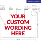 Custom Sign, Personalized Metal Signs, Customize for Office, Business, Workplace, Office, Home, Delivery Signs 18x24 Inches, Rust Free .063 Aluminum, Fade Resistant, Made in USA by Sigo Signs