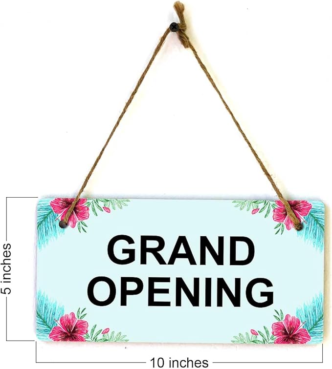 Signs ByLITA Tropical Hibiscus Personalized Hanging Wall or Door Sign (5 x 10") | Custom Signage for Your Home & Business