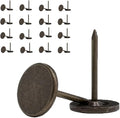 Galdexi 100pcs Upholstery Thumb Tacks for Wall, 7/16 Inch Heavy Duty Flat Head Push Pins, Decorative Long Wall Tacks Nails for Office Home Furniture Decor Fabric Wooden Photo, Bronze
