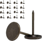 Galdexi 100pcs Upholstery Thumb Tacks for Wall, 7/16 Inch Heavy Duty Flat Head Push Pins, Decorative Long Wall Tacks Nails for Office Home Furniture Decor Fabric Wooden Photo, Bronze