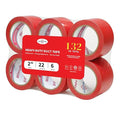 WINSUFIRE Duct Tape Heavy Duty, Heavy Object Packaging, and Home Repairing,Strong Adhesive Duct Tape for Indoor Outdoor Repairs, 2-inch by 22-Yard, 6-Roll,Total 132 Yards (Red)