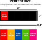 Office Door Sign,Do Not Disturb/Please Knock/Out of Office/in a Meeting/Working Remotely Sign, That Lets Others Know Whether You're Available Or Not For Business-Acrylic,(10" X3", Black)