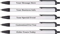 RevMark Personalized Ballpoint Pen, Custom Printed Name, Business or Event Information, Timeless Advertising, USA Made Pens, Promotional Marketing, Smooth Black Ink, Bulk Pack (Black,100 Ct.)