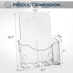 xydstay Acrylic Brochure Holder 8.5x11 Inches Slant Back Design, Clear Display Stand, Plastic Table Stand Sign Holder,Pamphlet Holder Flyer Holder, Acrylic Display Stand,for Office, Home, Store, 2 Pack