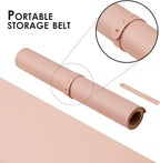 Cork Desk Mat - Dual-Sided Desk Pad for Office and Home - Desk Organization and Accessories - Ideal for Large Mouse Pad and Desk Mats on Top of Desks(Pink,27.6"x 13.8")