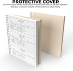 Custom 8.5" x 7" (3 Per Page) Carbonless NCR Books in 3-Part Triplicate Invoices, Receipts, Work Orders, Sales Orders, Purchase Orders, Estimates, Quote Forms with Your Company/Business Name (96 Sets)