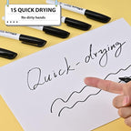 Affisure Permanent markers, 100 packs permanent markers bulk, quick dryingin one second, waterproof, smooth, noteasy to erase, durable, can be markedon glass, tiles and cloth, office supplies