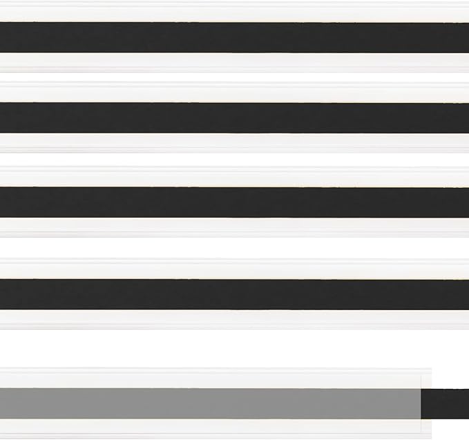 60 Pcs 47.8 x 1.37 Inch Shelf Label Strips Black Clear PVC Ticket Channel Back Adhesive for Stick on Price Data Tag Holder for Convenience Supermarkets Shops