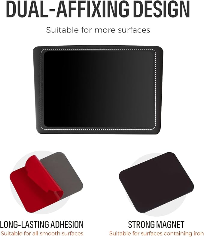 loukin Magnetic & Adhesive Dry Erase Marker Holder with Divider, 1 Small + 1 Mini, Magnetic Storage Organizer for Whiteboard or Refrigerators (Black)