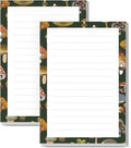 SXboxing Sticky Notes 4X6 Inches, 2 Pack Large Cute Self-Stick Pads, Bright Funny Memo Pads Easy to Stick for Home, Office Brown Boho Mushrooms