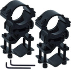 2 Pack Flashlight and Laser Sight Mount with Barrel Adapter,Detachable 1 Inch Scope Ring and Picatinny Rail Mount Combo