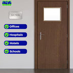 Electrical Room Sign for Business - Office Signs, Aluminum Brushed Silver, Tamper-Proof, Heavy Duty Mounting Tape, Easy Install, Office Décor, ADA Compliant, Grade 2 Braille (7” W x 4” H) ADASigns.org