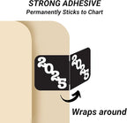 2025 Year Labels, Doctor Stuff 2025 Chart Stickers, Ringbook Sheets, Black/White Color Coded, Jeter Style, USA Made Year Stickers for End Tab File Folders, 270/Package, 3/4" x 1-1/2"