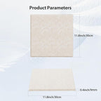 Amantech 12 Pack Acoustic Panels Self Adhesive Sound Proof Foam, High Density Sound Acoustic Panel, 12X12X0.4 Inch Square Panels in Home, Office, Reccording Room, Studio,and more(Beige)