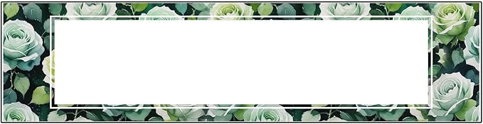 Signs ByLITA Floral Pattern Customized Nameplate | Sage Rose Personalized Full Color Acrylic Desk Sign