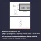 Digital World Time Zones Clock for 6 Cities, Adjustable Brightness LED Display, Aluminum Alloy, 1000CD Brightness for Office, Hotel, School - 15-20m Visibility
