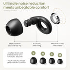 ProSeries Sleep Earplugs - 45dB Highest SNR Noise Cancelling Ear Plugs for Sleeping, Side Sleepers - Ultra Soft Reusable Silicone Hearing Protection for Snoring, Travel, Concerts & Noise Sensitivity