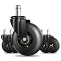 RidRed Office Chair Wheels Replacement Heavy Duty 3 Inch Roller Blade Wheels for Carpet Hardwood Floors,Support 650 LB, Noise Free, Fits 98% Chair, for All Floor, Set of 5 (Black)