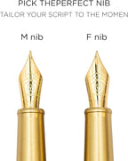 YSTUDIO Stunning Classic Revolve Fountain Pen, Schmidt Gilded Nib, Best Pen Gift Set for Men & Women, Professional, Executive Office, Nice Pens（red，F nib）