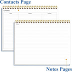 Weekly Productivity Planner - 8.5" x 11" Dashboard Desk Notepad Has 6 Focus Areas to List Tasks for Goals, Projects, Clients, Academic or Meal-Organize Your Daily Work Efficiently, 54 Weeks, Blue