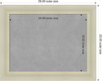 Amanti Art Silver Framed Magnetic Board 23x29 Medium Vision Board for use with Magnets, 100% Metal Sheet to Display Items as Office Decor or for Home Organization in mudroom, Kitchen or Kids Room
