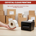 1 1/2" × 1" Direct Thermal Printer Labels, 10 Rolls, 13,000 Matte White Thermal Barcode Labels with Strong Adhesive, Compatible with Zebra & Eltron Printers (No Ink or Toner Needed)