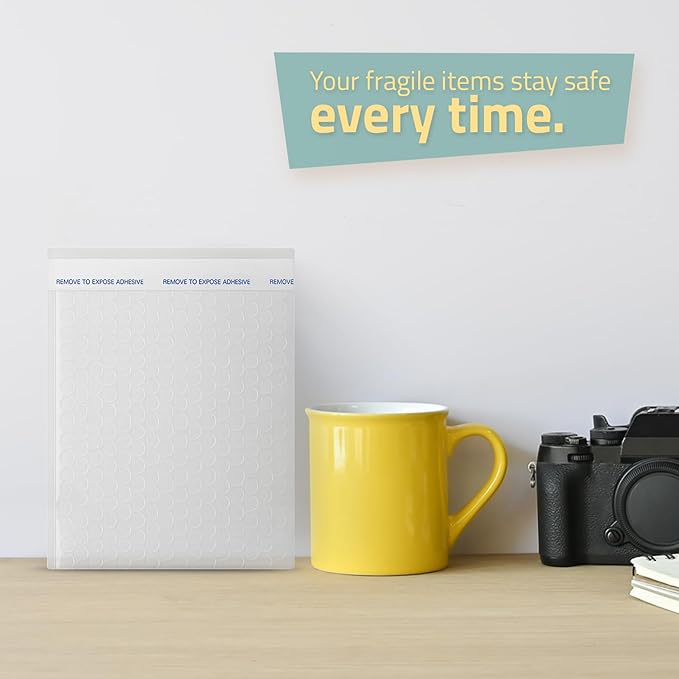 TYCHE Clear Bubble Bags 8.5 x 11.5 in / 21.59 cm x 27.94 cm Self-Sealing Bubble Mailer, Shipping Bags, Bubble Wrap Pouches, Padded Mailing Envelopes 350 Pack MADE IN USA (8" x 11.5", 350.0, Count)