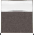 Versare Hush Screen Portable Room Divider | Workstation Wall Divider | Freestanding Privacy Hush Panels | Clear Fluted Windows | Fabric Office Divider Screen | Great for Room Separation
