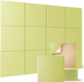 Sonicism 12 Pack Acoustic Wall Panels with Self-Adhesive, 12" X 12" X 0.4" Sound Proof Foam Panels, Decorative Soundproof Wall Panels, Sound Proof Absorbing Tiles for Home & Offices, Pale Yellow