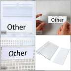 Diteje 20 Pack Plastic Wire Shelf Label Holder,Shelving Rack Retail Sign Hook Labels Clip On with Paper Inserts,2.36x1.50inch