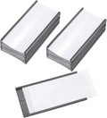 PATIKIL Magnetic Label Holder 4" x 2" with Paper Inserts, 25 Pcs C Channel Magnetic File Cabinet Labels Shelf Data Card Holder Signs for Metal Racks Shelves Whiteboard Tool Box