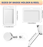 Photo Personalized Badge ID Card Holder Custom Retractable Badges Reel Clip, 1,50 Pack Bulk