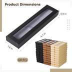 OMISTAR 60 PCS Pen Gift Box Empty Cases with Clear Lid, 3 Colors Ballpoint Pen Gift Box Pen Jewelry Display Box for Jewelry Gift Business Birthday Souvenir Office Supplies (60PCS)