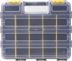AIDY-PRO Tools Box Organizer Double Side 34 Compartments Hardware Organizers with Removable Plastic Dividers for Screws Nuts Nails