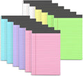 AIFLYAN 12 Pack Legal Pads 5x8 Inch Colorful Note Pads for Writing NotePads，Narrow Ruled Small Notepad 5x8 inch Legal Pad,30 Sheets Per Notebook Writing Pad for Study, Office, to-Do Lists(Multicolor)