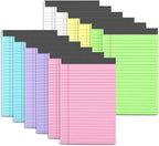 AIFLYAN 12 Pack Legal Pads 5x8 Inch Colorful Note Pads for Writing NotePads，Narrow Ruled Small Notepad 5x8 inch Legal Pad,30 Sheets Per Notebook Writing Pad for Study, Office, to-Do Lists(Multicolor)