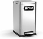 Recycle and Trash Stickers for Trash Cans - Vinyl Recycling Bin Labels - 2 Pack - 6.5" by 3" Green & Black Decals Logo Set - Waste Signs for Home Kitchen or Office Bins Indoor/Outdoor Use