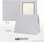 LUXPaper 9.5" x 12" Certificate Holders | Silver Metallic | 105lb. Cover | 250 Qty