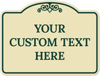 Custom Decorative Sign, Personalized Metal Sign for Business, Driveway, Home, Airbnb, Office Door Plaque, Green Border Sign, 18x24 Inches, ACM, Fade Resistant, Made in USA by Sigo Signs
