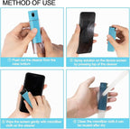 Screen Cleaner Touchscreen Mist Spray, walrfid Cleaning Kit for Electronic Phone TV, Laptop, Tablet, PC, Computer LCD Flat Screens, Eyeglasses, Compatible with iPhone iPad MacBook Pro - LightBlue