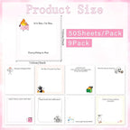 Lovarywow Funny Sticky Notes Gifts - 9 Pack Funny Sticky Notes 3x3 Inch Funny Office Gifts for Coworkers Everything is Fine Post Notes Work Gag Self-Stick Memo Pad Office School Supplies 450 Sheets
