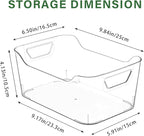 AntStep 12 Pack Clear Plastic Storage Bins, Pantry Organizers and Storage, Clear Pantry Organizer Bins, Plastic Containers with Handle for Kitchen,Freezer,Cabinet,Closet,Bathroom Under Sink Storage