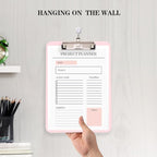 TFDLCG zm Pink Plastic Clipboard,Nursing Clipboard,Standard Letter A4 Size,Heavy Duty Clip Boards 8.5x11,Cute Clipboards with Pen Holder for Women Kids Students,School Office Home Work