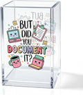 QYUVK But Did You Document It Acrylic Cosmetic Pencil Holder Cup, Pen Holder for Home Office Desk Accessories for Coworker Boss Nurse HR Assistant, Office Desk Pen Organizer, Funny Work Gifts